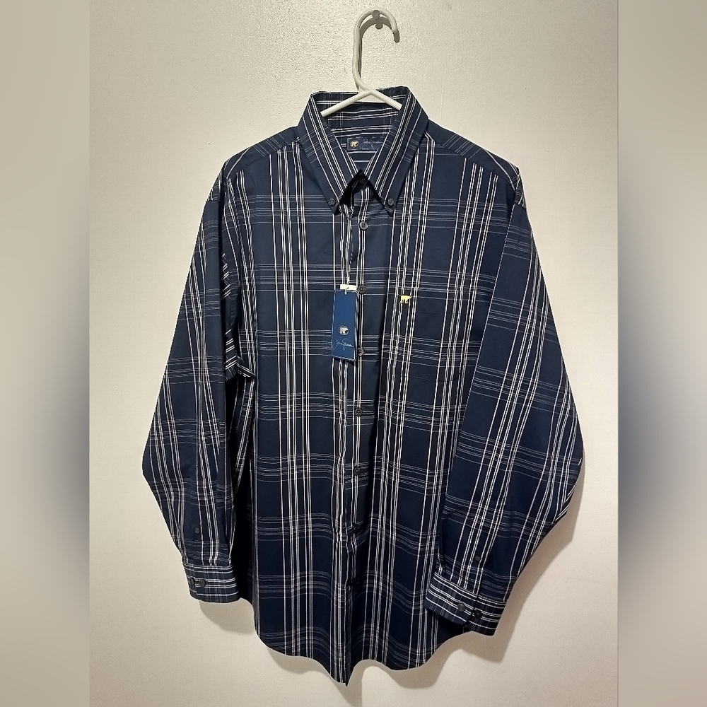NEW Jack Nicklaus Mens 19th Hole Long Sleeve Button Down Shirt